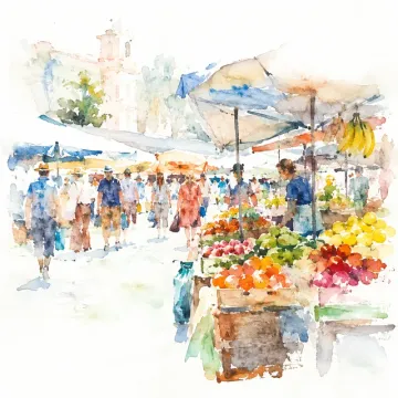Watercolour market