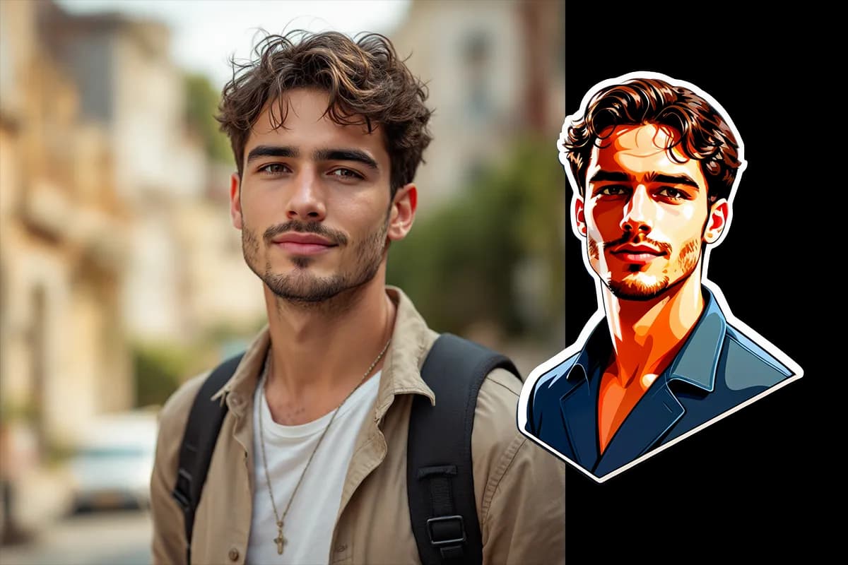 From face generate sticker